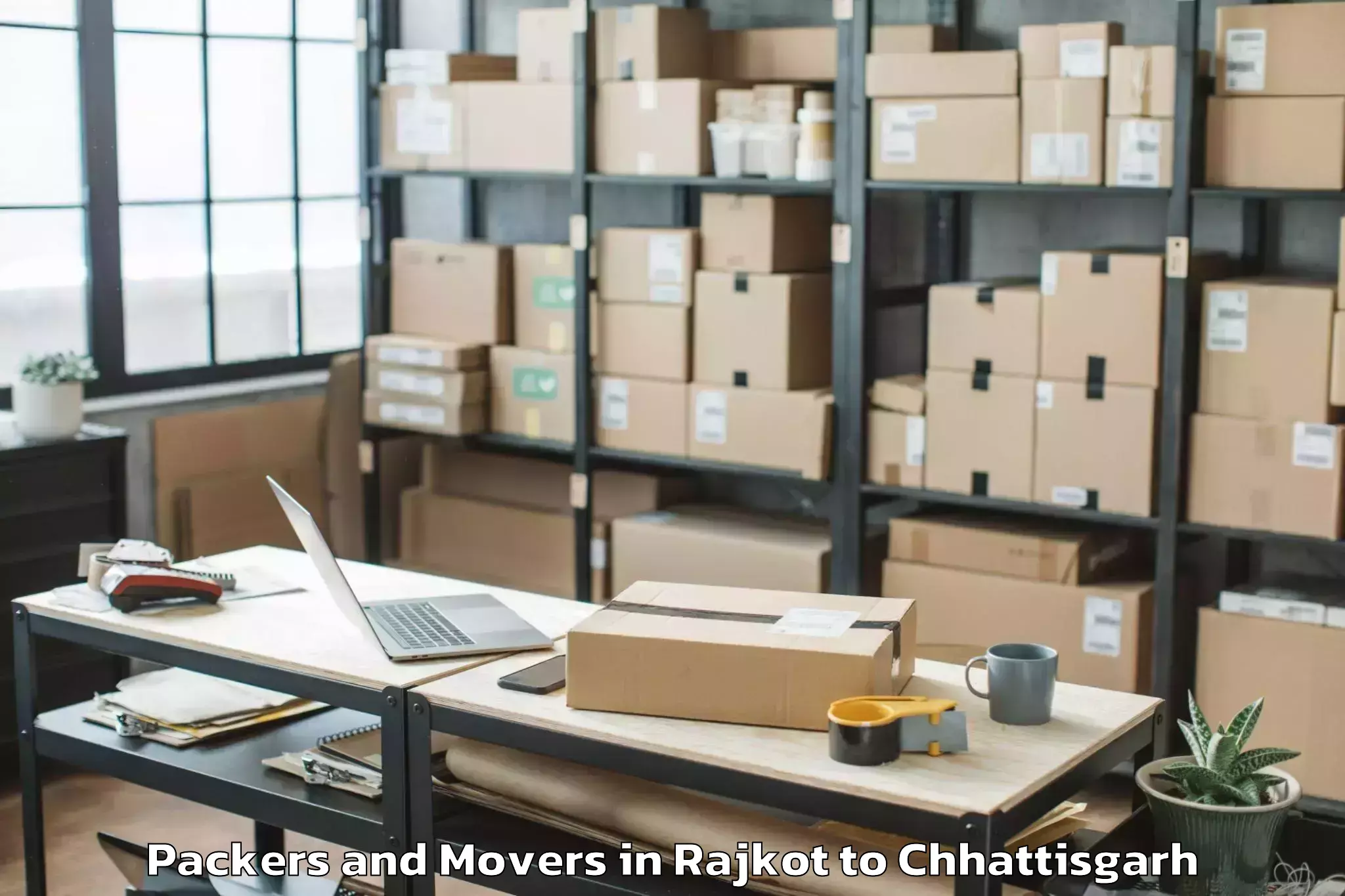 Book Rajkot to Ramanujganj Packers And Movers Online